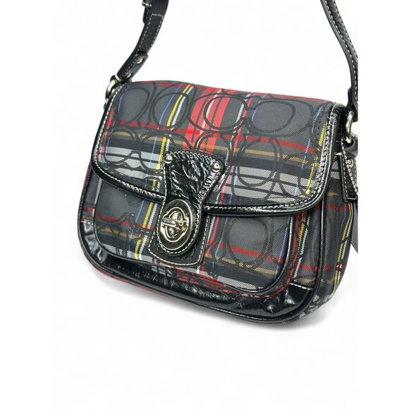 Coach Vintage Y2K Tartan Plaid Poppy Signature Small Penny Flap Shoulder Bag - Picture 6 of 9